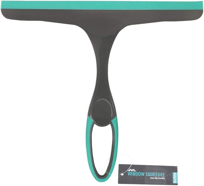 JVL 20-043GY Hand Held Wiper Blade Window Squeegee, Grey/Turquoise