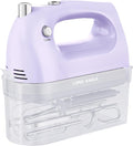 Lord Eagle Hand Mixer Electric Whisk, 400W Power Handheld Mixer for Baking Cake Egg Cream Food Beater, Turbo Boost/Self-Control Speed + 5 Speed + Eject Button + 5 Accessories, Purple