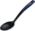 Tasty Everyday Serving Kitchen Spoon with Measurements, Non-Stick Cooking Spoon with Tablespoons Measurements & Soft Grip Handle, Stirring Spoon, Non-Scratch, Colours: Dark Blue, Grey