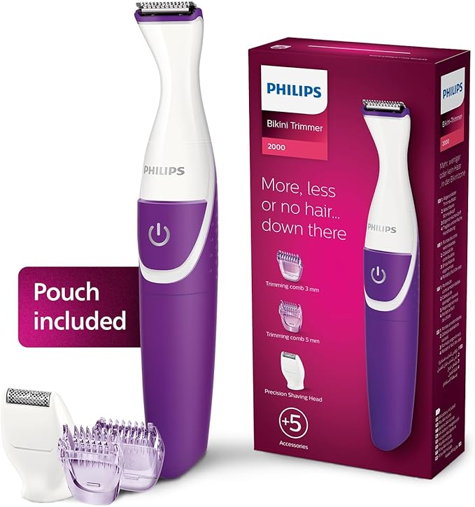 Philips BRT383/15 BikiniGenie Trimmer, Purple