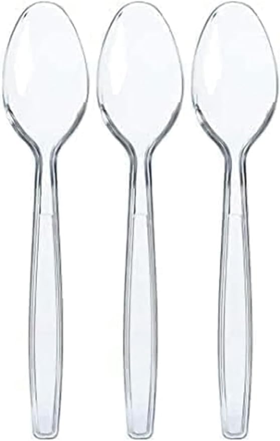100 Biodegradable Spoons | Reusable Spoons for Indoor and Outdoor Parties
