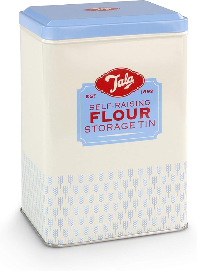 Tala Originals Self Raising Flour Storage Tin, Blue, 12x9.5x19 cm – Durable & Stylish Kitchen Container for Freshness & Easy Storage