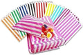 5" x 7" Mixed Assorted Colours Candy Striped Sweet Paper Bags | Pack of 100 | Wedding Buffet Favour Cake Gift Pick n Mix Shop