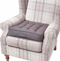 HOMESCAPES Dark Grey Armchair Booster Cushion Large Firm 50 cm Square Seat Pad with Supportive 10 cm Thick Lift Soft Touch Cotton Charcoal Cushion For The Elderly, Post-Operative and Pregnancy