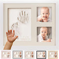 Baby Handprint Footprint Makers Kit Keepsake Photo Framed Pictures for Newborn Boys & Girls, Gifts, Personalized Milestone Gift, Memory Art Picture Frames for Baby Registry Nursery Decor