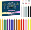 Tobeape Spell Chime Candles 24 pcs Coloured Candles, 4" Tall Unscented Mini Magic Taper Candle for Birthday Party, Home Decor, Witchcraft, Wiccan Altar, Rituals, Prayer, Meditation, Christmas, Pyramid[Energy Class A]