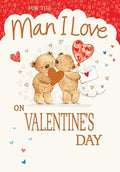 Piccadilly Greetings Valentine's Day Card, For The Man I Love - 9 x 6 inches