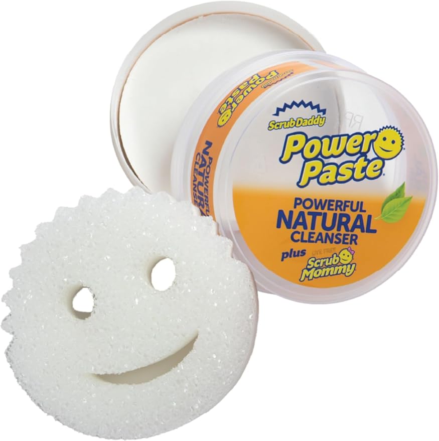Scrub Daddy Power Paste Multi Purpose Cleaner - Oven Cleaner Heavy Duty Cleaning Products for Cooker, Air Fryer & Induction Hob, Sink Cleaner for Bath & Shower Screen, Kit with Scrub Mommy Sponge