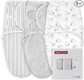 GLLQUEN BABY Baby Swaddle Wraps for 0-3 Months Newborn,Oeko-tex100,100% Breathable Organic Cotton Fabric Swadding Blankets,3 Pack(Bunny Land)