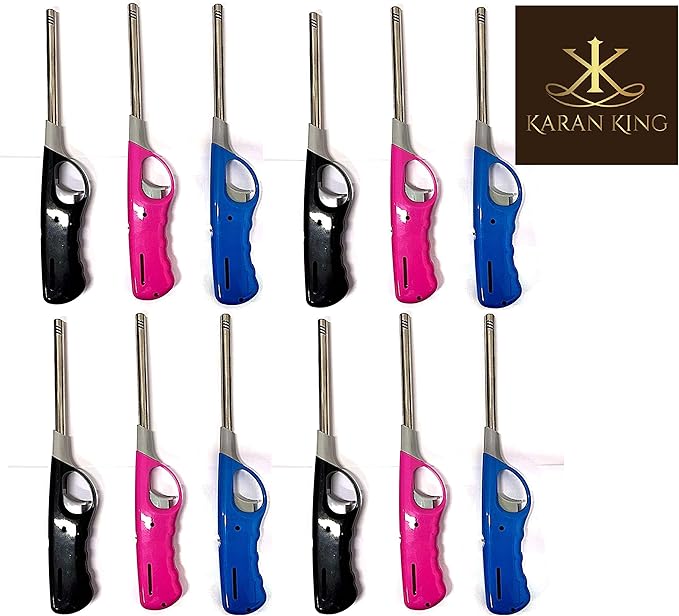 12pc BBQ Lighters Refillable Safety Gas Candle Fire BBQ Lighter