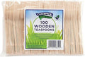Caterpack Enviro Range 100 Wooden Teaspoons, Biodegradable/compostable/Disposable Wooden teaspoons, 100% Birchwood/eco Friendly Ideal for Catering/picnics/Parties/Camping