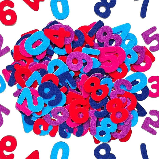 Number Stickers, Felt Stickers for Kids, Felt Numbers for Crafts, Craft Supplies for Scrapbooking 150pcs 4cm Size