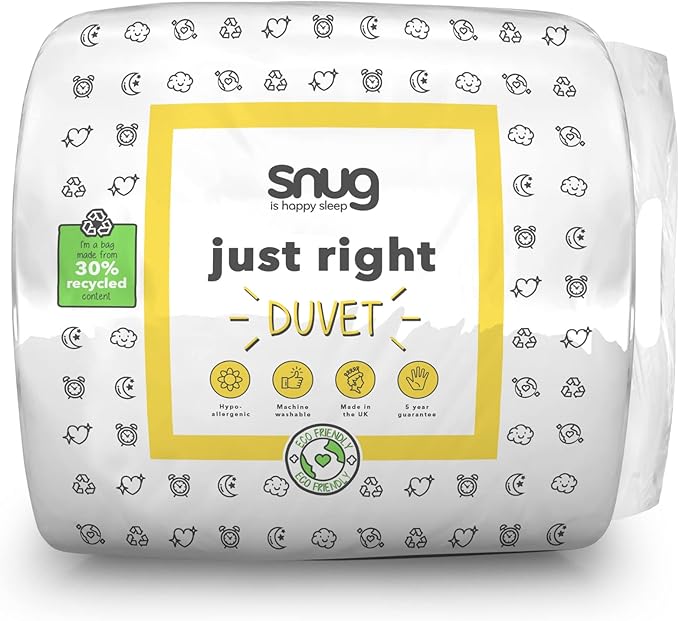 Snug Deeply Dreamy Double Duvet 10.5 Tog - All Year Round Quilt Ideal for Summer & Winter Soft Comfortable Duvet Hollowfibre Filling - Machine Washable and Hypoallergenic - Double