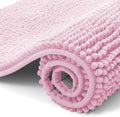 smiry Non Slip Chenille Bath Mat, Extra Soft Bathroom Mat, Super Absorbent Fluffy Bath Mats for Bathroom, Machine-Washable Quick Dry Bath Rug Foot Mat, 40 x 60 cm, Pink