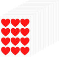 144 Pcs Red Heart Stickers, 25mm Red Heart Shape Love Stickers Self-Adhesive, Hearts Sticky Labels for Envelope Decor Greeting Cards Invitation Sealing Gift Wrapp Scrapbooking