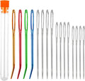 16 Pcs Large Eye Blunt Needles,Yarn Knitting Needles Tapestry Needles Big Eye Darning Needle Large Eye Stitching Needles Hand Sewing Needles Knitting Needle Wool Needles for Sewing Up Crochet Leather