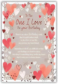 IC&G One I Love Birthday Card - Sentimental Poem and Love Hearts Design with Foil Details - Birthday Card for Women, Men