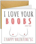 Funny and Rude Valentines Card Wife | Valentine’s Day Card for Girlfriend |Boobs Joke Boyfriend Husband Him Her Anyone