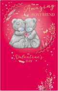 Me to You Tatty Teddy Valentine's Day Card 'For An Amazing Boyfriend' 6 x 9" - Official Collection