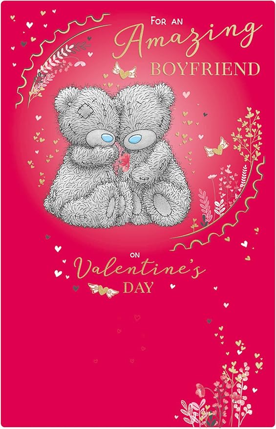 Me to You Tatty Teddy Valentine's Day Card 'For An Amazing Boyfriend' 6 x 9" - Official Collection