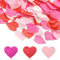 6000 Pieces Biodegradable heart confetti,(Pink, Rose, Red) 3 Colours Romance wedding confetti For Wedding, Valentines, Christmas, Anniversary,Birthday Table Decoration Paper (60g)