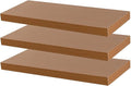 Harbour Housewares Modern Floating Wall Shelves - 60cm - Brown - Pack of 3 - Photo Gallery Bookshelf Wall Shelf for Living Room Display, Bedroom, Office Storage