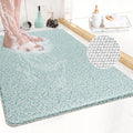 Corner Shower Mat Non Slip,Anti Mould Bath Mat,Loofah Sector Bathroom Mats,21 Inch Quadrant Shower Mats with Drain,PVC Bathtub Rug for Tub & Wet Floor,Washable Stall Rugs,Quick Drying,Inside Outside