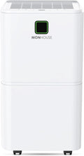 MONHOUSE 12L/Day Digital Dehumidifier - Sleep Mode, 24 HR Timer For Laundry Drying, Bedroom, Basement, Garage & Kitchen - Portable Electric Mould, Damp, Condensation Remover - Quiet Moisture Absorber