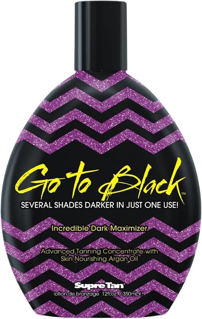 Supre Tan Go To Black - Intense Tanning Formula for Deep, Lasting Results - Dark Maximiser 350ml