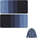 10pcs IronOn Patches Iron On Denim Cotton Patches Iron-On Repair Kit,Iron-on Jean Patches Inside & Outside Strongest Glue 100% Cotton,Jean Patches Classic for Clothes,Size 12.4cm x 9.7cm