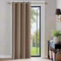 PONY DANCE Door Curtain Thermal - Mocha Curtain 1 Panel Blackout Curtains for Living Room Bedroom Kitchen Privacy Screen Heat Cold Insulated Window Treatments, 46" Width x 84" Drop
