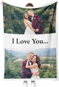 Personalised Photo Blanket, Custom Blanket with Picture, Customized Throw Blanket, Sentimental Birthday for Adults, Women, Kids & Couples
