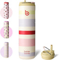 Bottle Bottle Stainless Steel Water Bottle 700ml with Straw and Lid Sports Insulated Metal Water Bottles with Handle(AuroraBands)