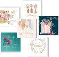 Piccadilly Greetings Pack Of Assorted Birthday Cards Multipack for Women| Pack Of 6 | 16 x 16 cm | Includes 6 Designs, with White Envelopes, Suitable for All Occasions