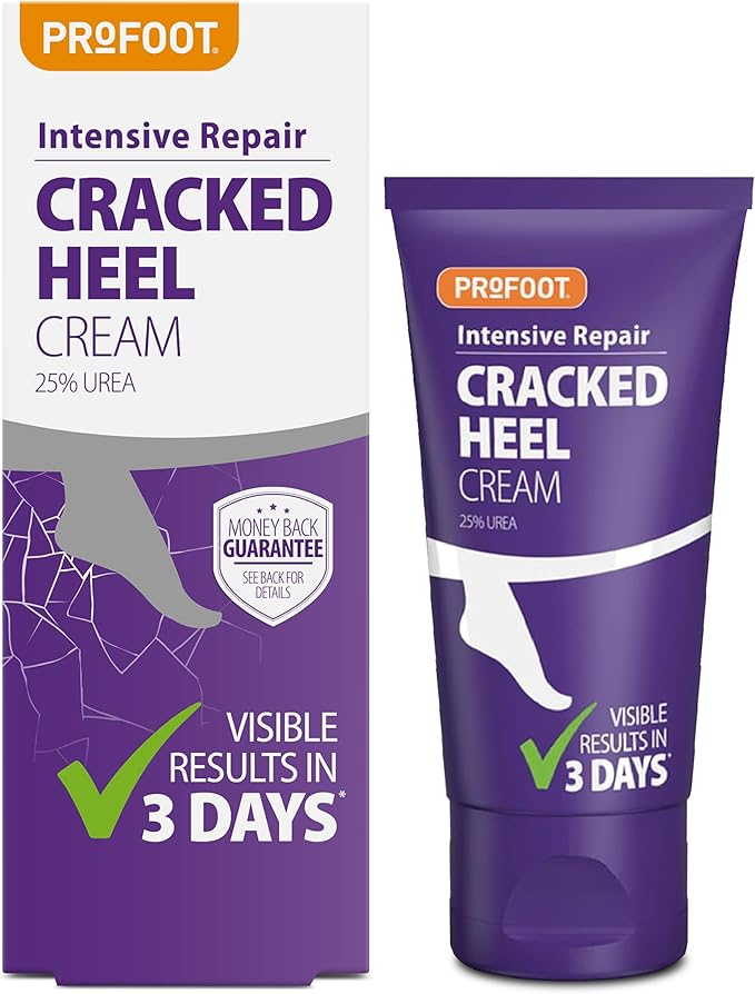 Profoot Cracked Heel Cream - Intensive Repair for Heels and Feet - Moisturising Treatment Cream for Dry Skin - High Urea Content - 60ml Exfoliating Cream