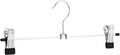 Amazon Basics Metal Trousers and Skirt Hangers with Clips, Pack of 20, Chrome