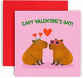 Capy Valentines Day – Cute Capybara Love – Capybara Pun – Valentine’s Anniversary Love – Valentine’s Anniversary Love – Card for Him Her – Blank Inside, 14.8 x 14.8 cm (Capy Valentines)