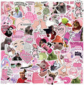 110PC Pink Funny Stickers for Adults & Women - Waterproof Vinyl Decals for Water Bottle, Laptop, Scrapbooking; Cool Funny Girly Gifts