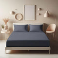 Aspire Homeware Double Fitted Sheet - 25 cm Deep Hotel Quality (Charcoal) Bed Sheets - Soft & Breathable Fitted Bed Sheets Double - Anti-Wrinkle Easy Care Fitted Sheets