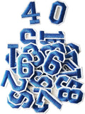 AXEN 40PCS Iron on Numbers Patches, Embroidered Number Patches from 0 to 9, Applique for Clothes, Dress, Hat, Jeans, DIY Accessories, Blue