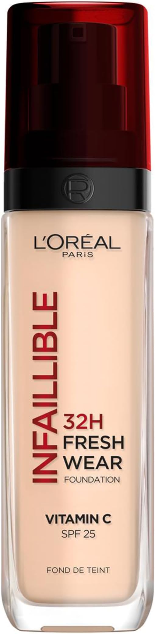 L'Oréal Paris Liquid Foundation, Full Coverage, Lasting Wear, Hydrating, Water & Transfer-Proof, Lightweight Texture, Fresh, Dewy & Glowing Skin, 20 Ivory