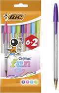 BIC 8963811 â€“ Pack of 6 + 2 Pens, Multi-Colour
