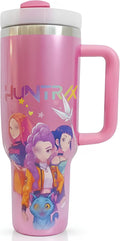 Kpop Inspired Hunters 30oz/850ml, Insulated Water Bottle with Straw & Handle,Huntrix, Leakproof Stainless Steel Metal Flask for Hot Cold Drinks, for School ,Gifts for Korean Pop, Anime Lovers, Girls
