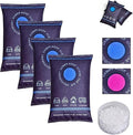 4PCS Reusable Dehumidifier Bags, Car Moisture Absorber for Windows Interior, Portable Condensation Prevention for Wardrobe, Closet, Basement, RV, Camper Storage