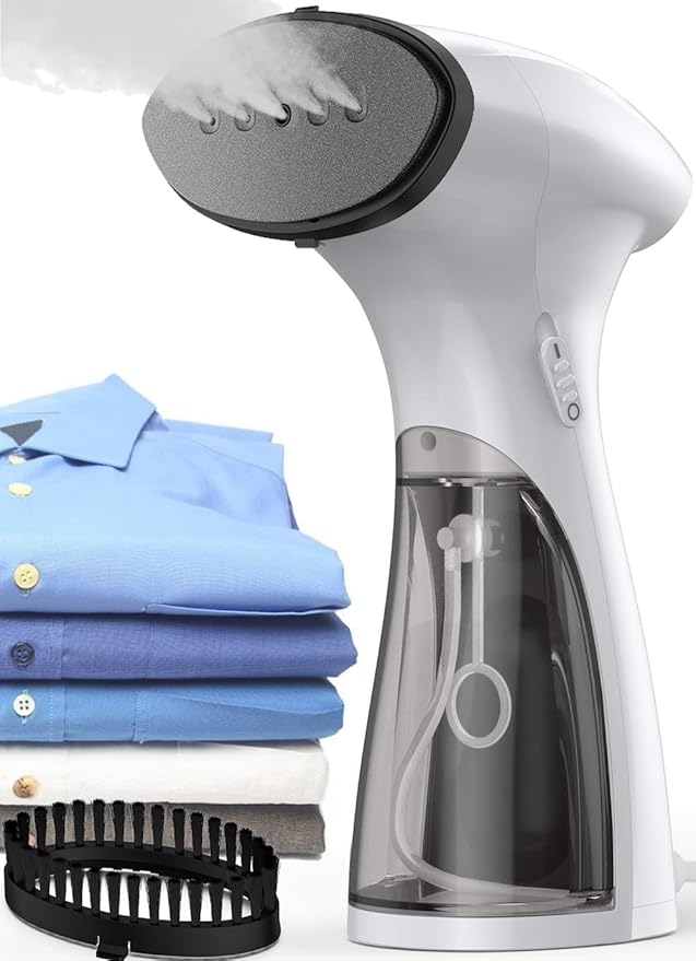 Clothes Steamer 1600W, Handheld Steamer Clothing 25g Jet Steam Rate for Home Travel, Portable Garment Steamer Iron Removes Wrinkle and Odours with Detachable Water Tank-GY2000