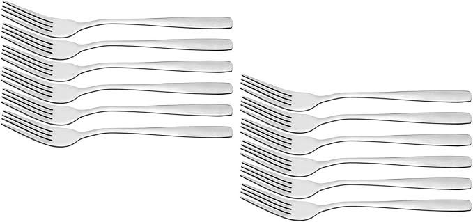 Otto Koning - Hannover - Table Forks - 12 Piece Set Made of Stainless Steel, Shiny Polished Finish, Ideal for Everyday use.