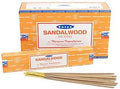 3 X SANDALWOOD Satya Nag Champa Incense Sticks Packs 15g with JRose Magnetic Bookmark By Sterling Effectz