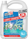 Pure Tek Carpet Cleaner Shampoo 5L - Carpet Cleaner Solution for Machines, Heavy Duty Stain Remover Liquid, Deep Cleaning Detergent to Neutralise Pet Odour & Urine Stains, Works with All Machines