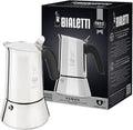 Bialetti - New Venus Induction, stainless steel hob espresso coffee maker, suitable for all heat sources, 6 cups, aluminum, silver[Energy Class A+]