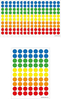 Henbrandt Coloured Dot Stickers 700 Coloured Sticky Dots 8mm Organisation Scrapbook Sticker Chart
